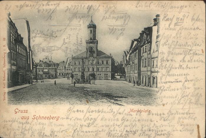 Schneeberg Erzgebirge Marktplatz