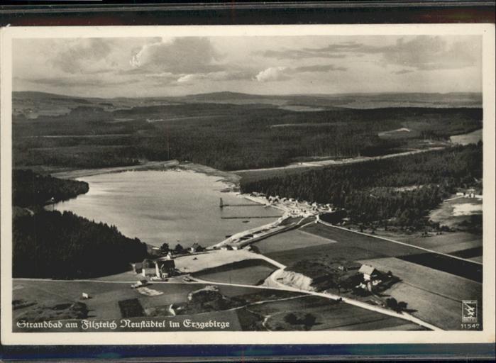 Neustaedtel Sachsen Fliegeraufnahme Filzteich Erzgebirge