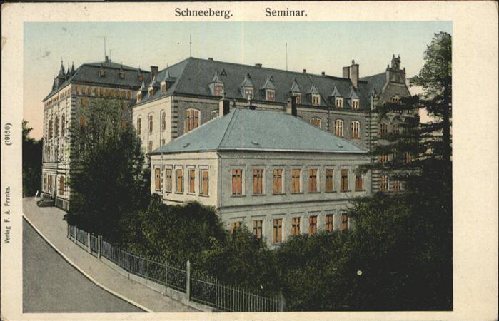 Schneeberg Erzgebirge Seminar Goldfensterkarte Nr. 19160