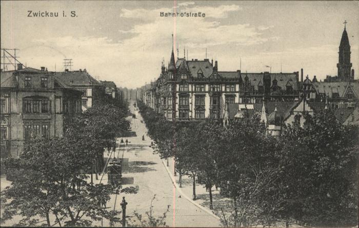 Zwickau Sachsen Zwickau Bahnhofstrasse Strassenbahn