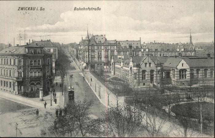 Zwickau Sachsen Zwickau Bahnhofstrasse Strassenbahn