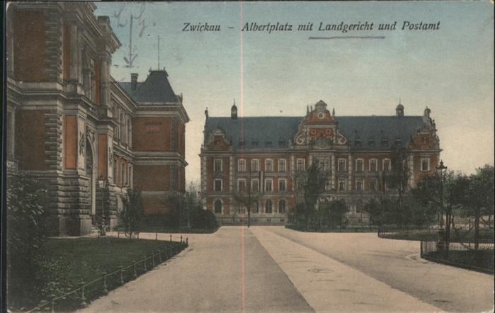 Zwickau Sachsen Zwickau Albertplatz Landgericht Postamt
