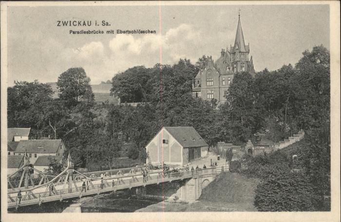 Zwickau Sachsen Zwickau Paradiesbrücke Ebertschlösschen