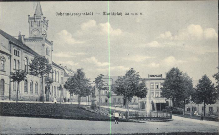 Johanngeorgenstadt Marktplatz Springbrunnen