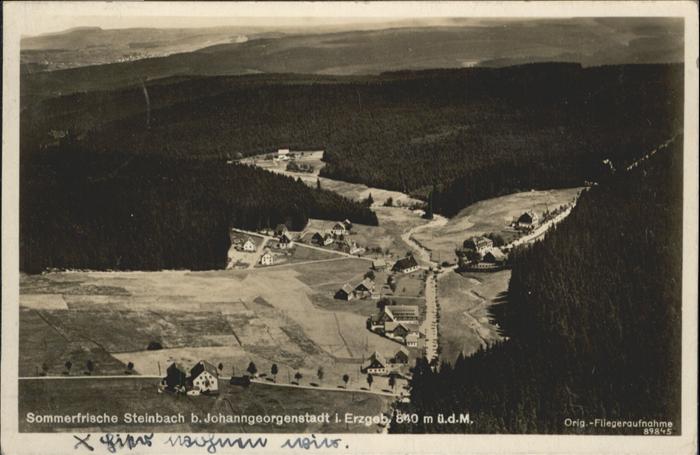 Steinbach Johanngeorgenstadt Fliegeraufnahme