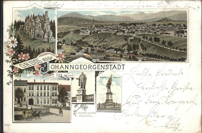Johanngeorgenstadt Hotel Saxe Johann George Denkmal  Krieg