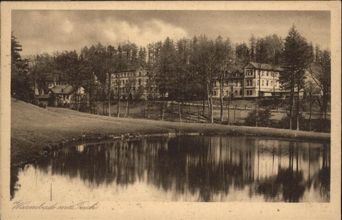 Zwickau Sachsen Zwickau [Handschriftlich] Warmbad Teich