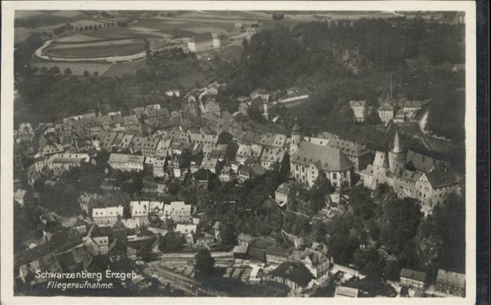 Schwarzenberg Erzgebirge Fliegeraufnahme