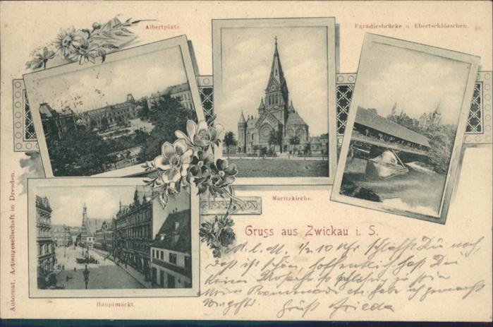 Zwickau Sachsen Zwickau Albertplatz Paradiesbrücke Eber