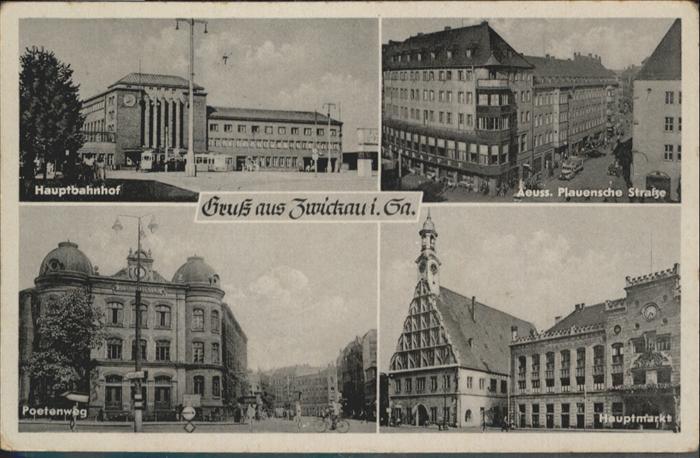 Zwickau Sachsen Zwickau Hauptbahnhof Poetenweg Plauensc