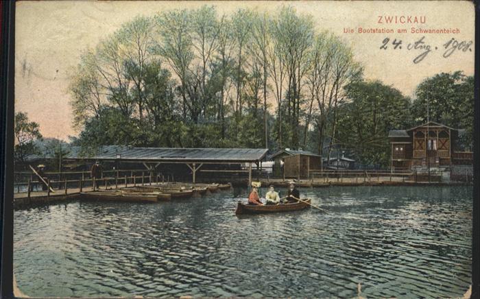 Zwickau Sachsen Zwickau Bootstation Schwanenteich