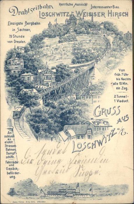 Loschwitz Drahtseilbahn Weisser Hirsch Elbe