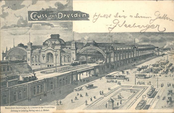 Dresden Bahnhof  Künstler K. Fuchs