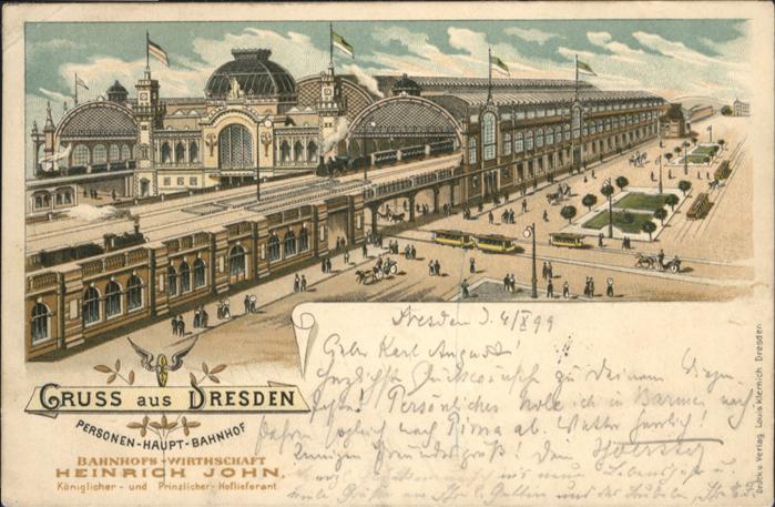 Dresden Bahnhof Litho
