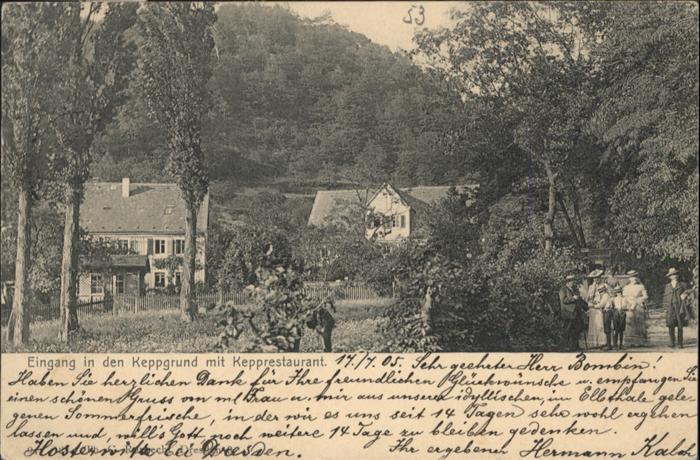 Pillnitz [Stempelabschlag] Keppgrund Kepprestaur