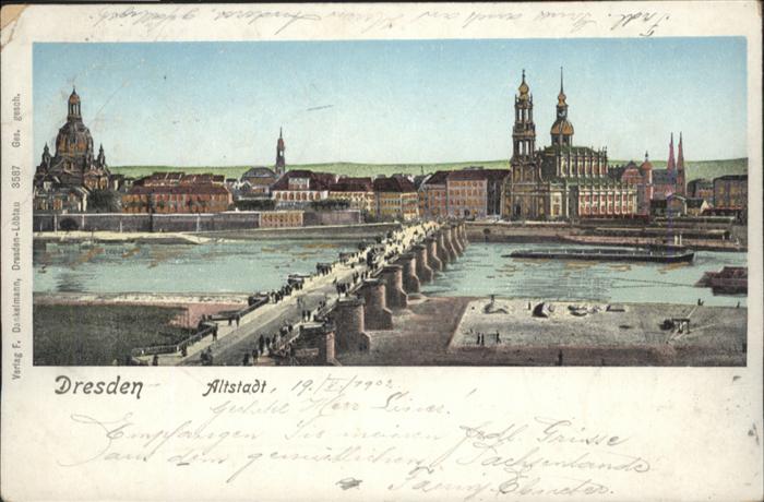 Dresden Altstadt Goldfensterkarte Nr. 3587