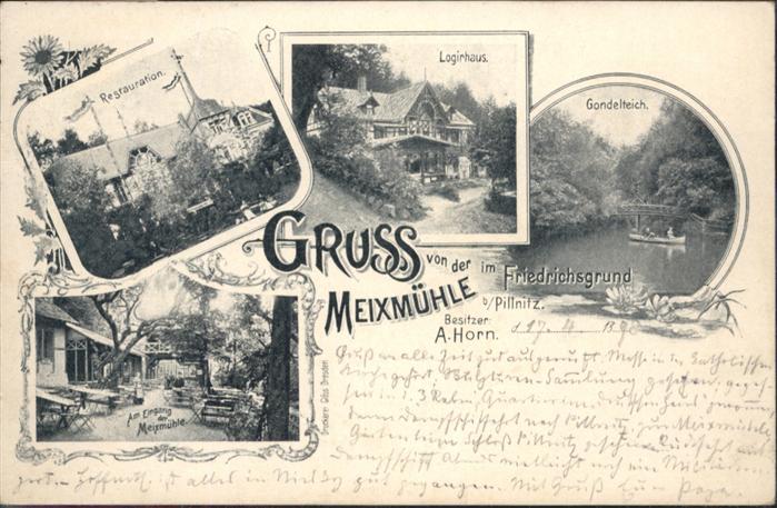 Pillnitz Meixmühle Friedrichsgrund Restaurant Lo
