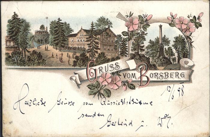 Dresden [Stempelabschlag] Borsberg Litho