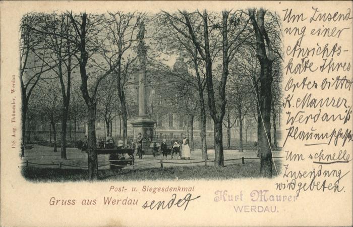 Werdau Postdenkmal Siegesdenkmal