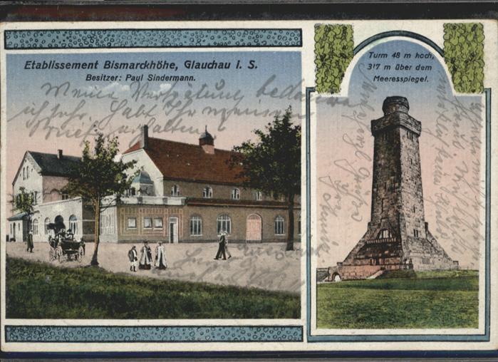 Glauchau Sachsen Etablissement Bismarckhöhe Turm