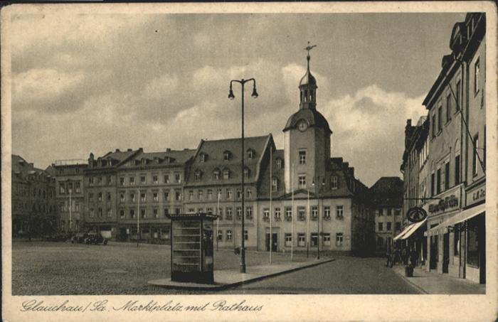 Glauchau Sachsen Marktplatz Rathaus