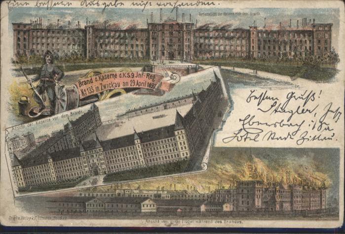 Zwickau Sachsen Zwickau Brand Kaserne Infanterie Regime
