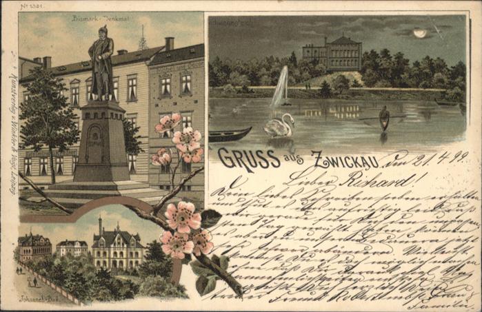 Zwickau Sachsen Zwickau Johannes-Bad Bismark-Denkmal Li