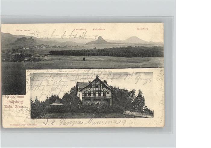 Reinhardtsdorf [Stempelabschlag] Wolfsberg Saechsische Schweiz