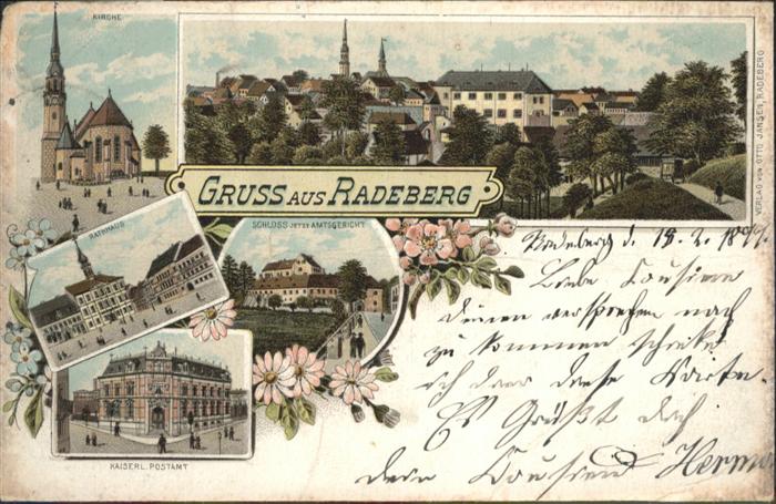 Radeberg Sachsen Kirche Rathaus Postamt