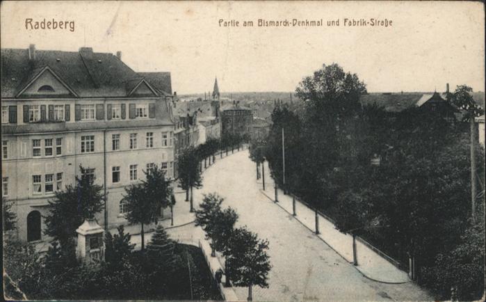 Radeberg Sachsen Bismarck-Denkmal Fabrik-Strasse