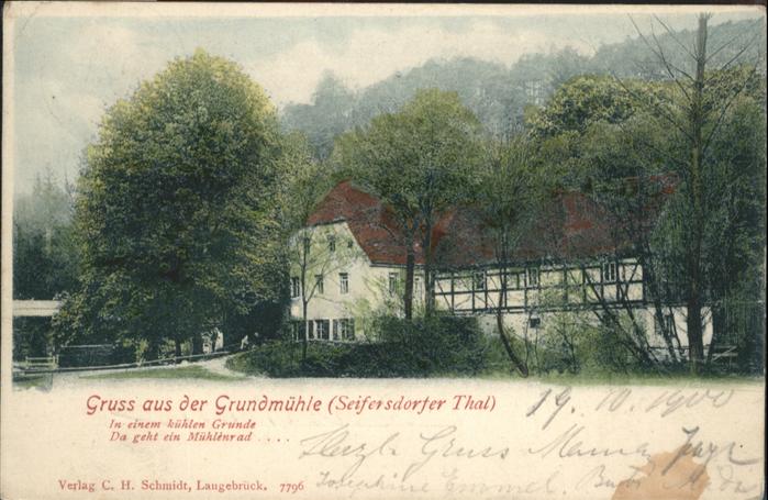 Seifersdorf Wachau Sachsen Grundmühle Seifersdorfer Tal