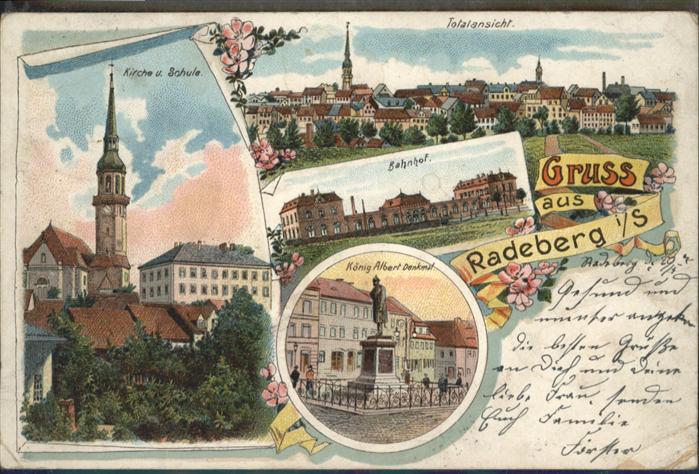 Radeberg Sachsen Kirche Schule Bahnhof König Albert Denk