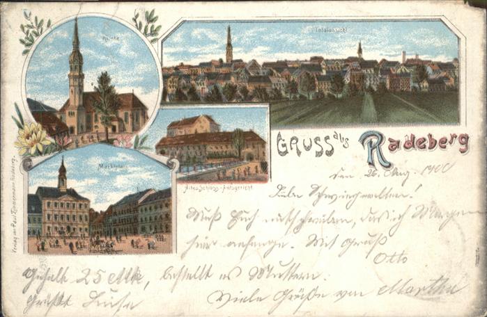 Radeberg Sachsen Kirche Marktplatz Altes Schloss Amtsger