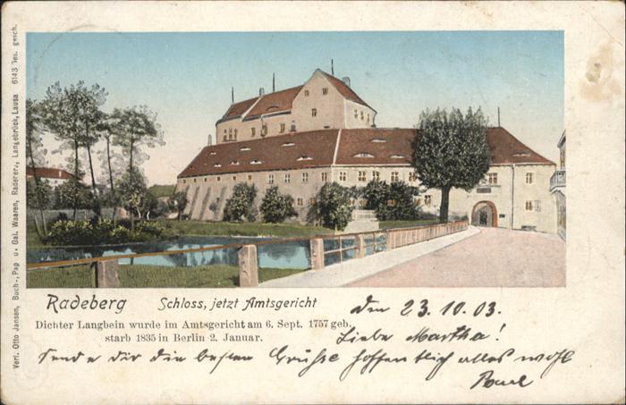 Radeberg Sachsen Schloss Amtsgericht