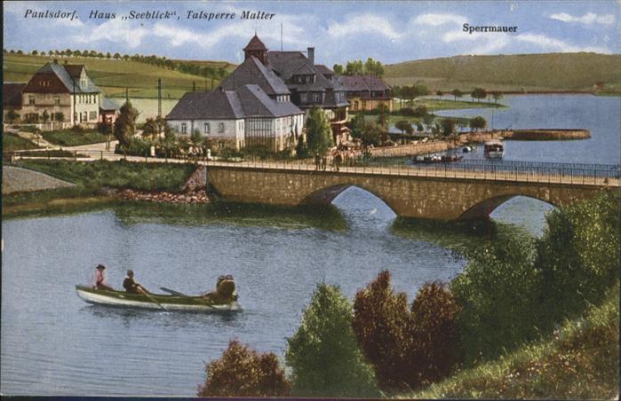 Paulsdorf Dippoldiswalde Haus Seeblick Talsperre Malter Sperrmau