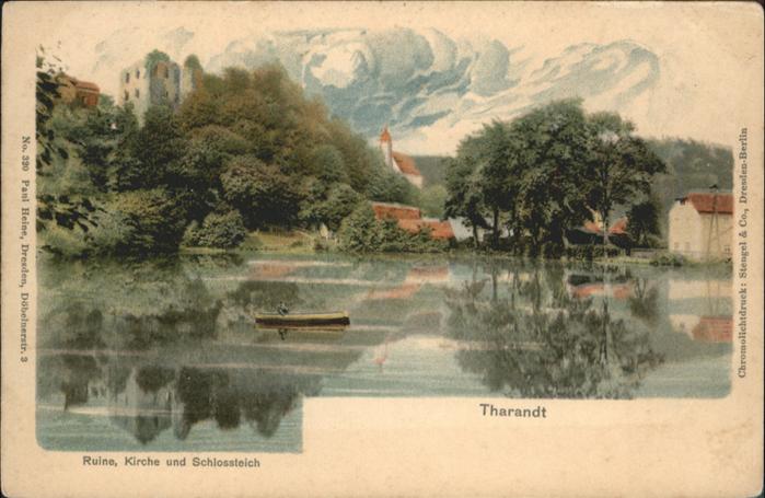 Tharandt Ruine Kirche Schlossteich