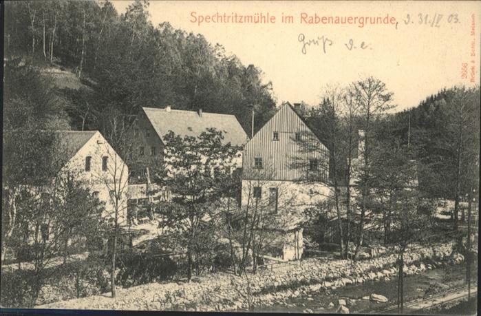 Rabenau Sachsen Spechtritzmühle Rabenauer Grund