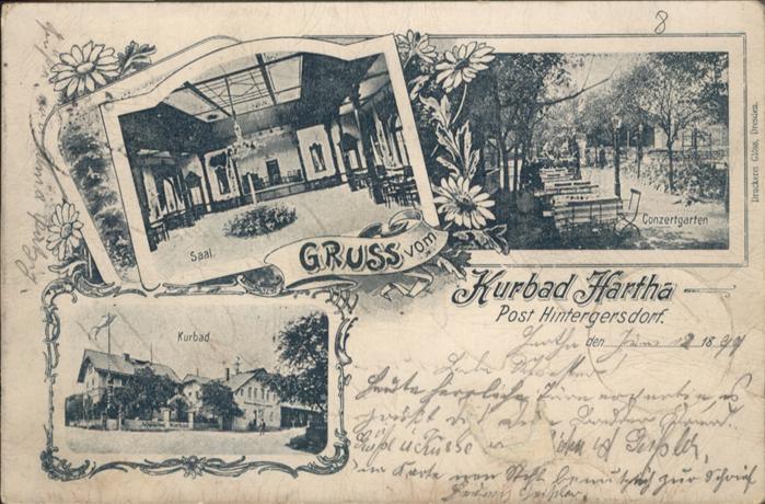 Hartha Tharandt Kurbad Hartha Saal Konzertgarten
