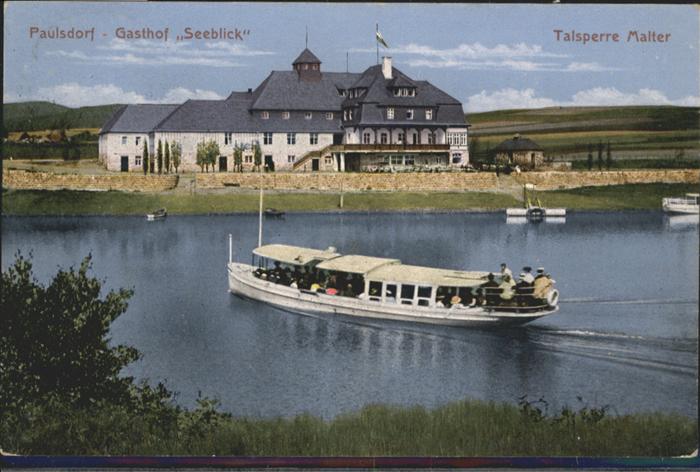 Paulsdorf Dippoldiswalde Gasthof Seeblick Talsperre Malter