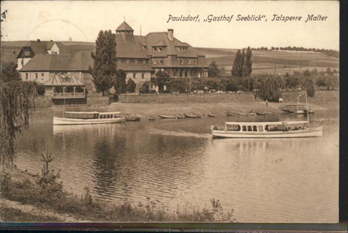 Paulsdorf Dippoldiswalde Gasthof Seeblick Talsperre Malter