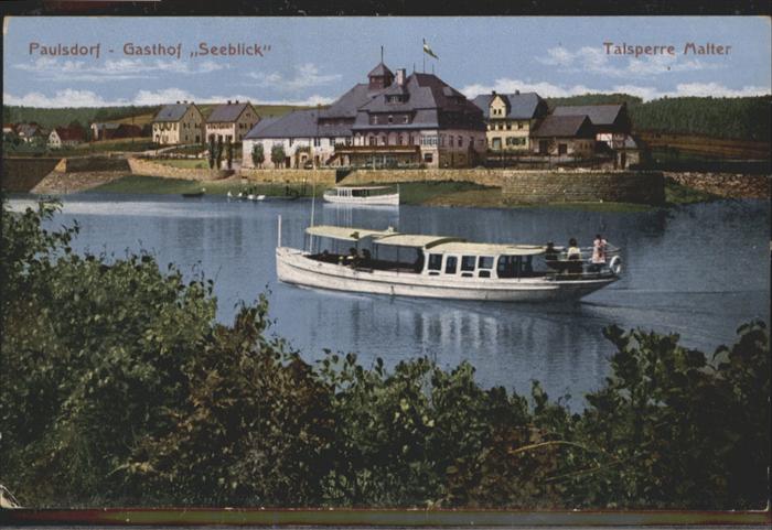 Paulsdorf Dippoldiswalde Gasthof Seeblick Talsperre Malter