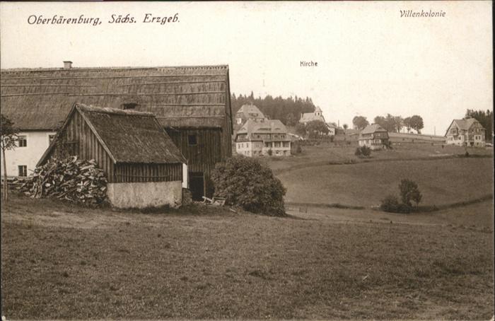 Oberbaerenburg Baerenburg Oberbärenburg Erzgebirge Kirche Villenk