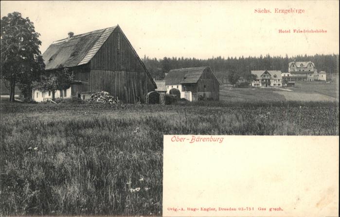 Oberbaerenburg Baerenburg Oberbärenburg Erzgebirge Hotel Friedric