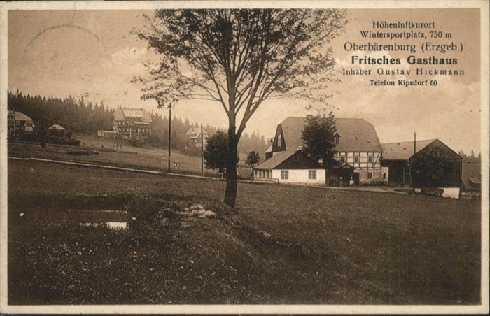 Oberbaerenburg Baerenburg Oberbärenburg Erzgebirge Fritsches Gast