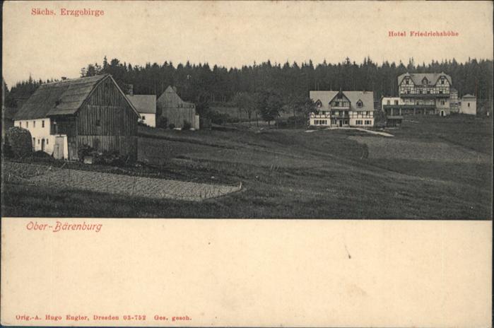 Oberbaerenburg Baerenburg Oberbärenburg Erzgebirge Hotel Friedric