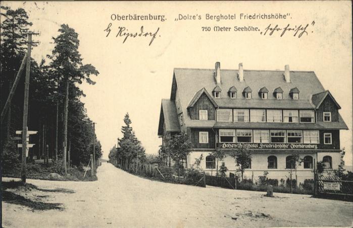 Oberbaerenburg Baerenburg Oberbärenburg Dolzes Berghotel Friedric