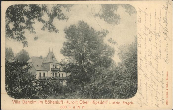 Kipsdorf Oberkipsdorf Erzgebirge Villa Daheim