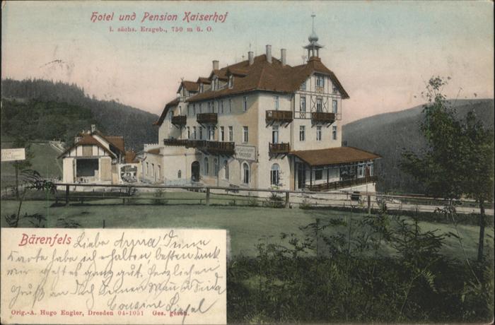 Baerenfels Erzgebirge otel Pension Kaiserhof