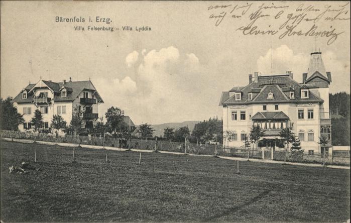 Baerenfels Erzgebirge illa Felsenburg Villa Lyddia