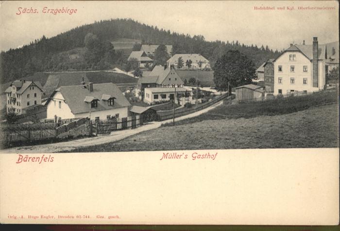 Baerenfels Erzgebirge üllers Gasthof Hofehübel Oberforstmeist